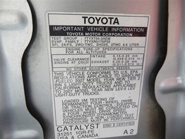 2007 Toyota FJ Cruiser Silver 4.0L AT 4WD #Z24694
